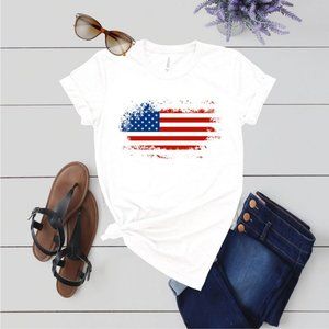 American Flag Distressed Shirt
